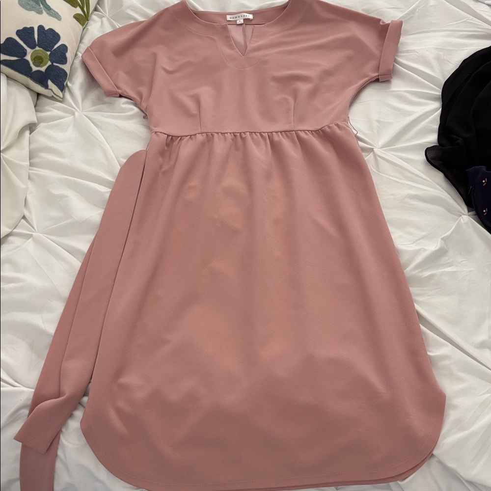 DownEast Mauve Short Sleeve Blouse